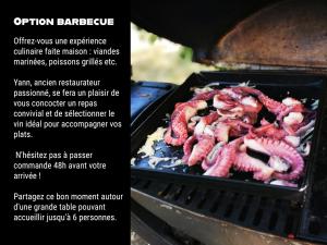 a bunch of meat cooking on a grill at EVASION NATURE ET CONVIVIALITÉ in Sourcieux-les-Mines +8 photos