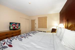 En eller flere senger på et rom på Red Roof Inn & Suites Hazleton