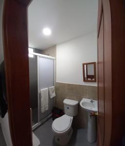 Koupelna v ubytování HOTEL SAN ADOLFO