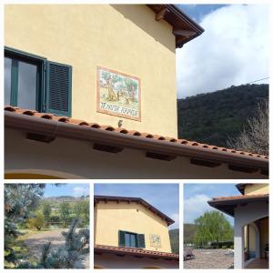 a group of four pictures of a building at Tenuta Armida Relax & Pool in Liberi