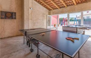 a large ping pong table in a room at 3 Bedroom Awesome Home In Marcana in Marčana