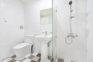 Koupelna v ubytování Meteora Pension
