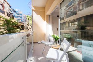 Balkón nebo terasa v ubytování LOS BOLICHES 2ND LINE BEACH APARTMENT