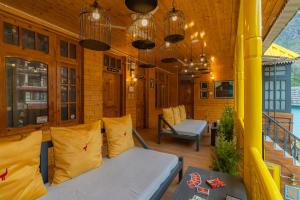 Posezení v ubytování Whoopers Boutique Kasol