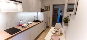 Η κουζίνα ή μικρή κουζίνα στο Rondo ONZ Metro, Krochmalna 32A Street