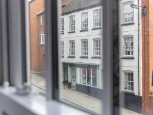 a view from a window of a building at Pass the Keys The William Morris Lodge in the centre of Ludlow in Ludlow