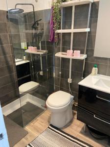Kúpeľňa v ubytovaní Chambre chez l’habitant