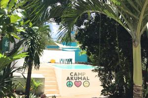 Zahrada ubytování CAMP AKUMAL - Hosted Family Bungalows