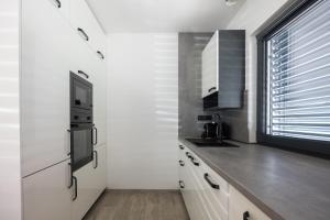 Kuchyň nebo kuchyňský kout v ubytování Apartmány Na Lánech