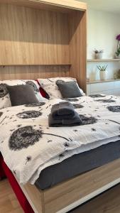 Postel nebo postele na pokoji v ubytování Apartmán na Zahradní