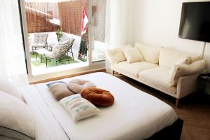 Posezení v ubytování Monaco Cap d’ail Studio & jardin
