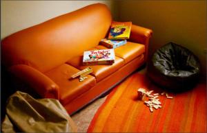 Χώρος καθιστικού στο Bear Packer Hostel
