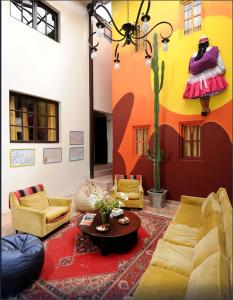 Χώρος καθιστικού στο Bear Packer Hostel