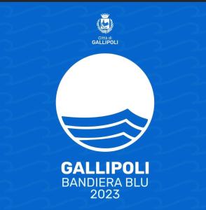 un logo per il bus di linea blu di B&B Fiore a Gallipoli