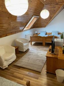 Posezení v ubytování Global Apartmanház