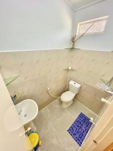 a bathroom with a toilet and a sink at Thulusdhoo Garden Villa in Thulusdhoo