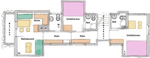 Plán poschodí v ubytovaní Gästehaus Christl
