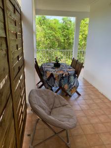 Χώρος καθιστικού στο Appartement de vacances au Moule