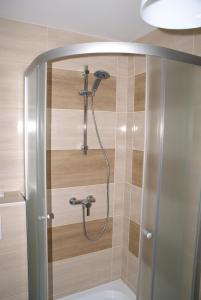 ロンデク・ズドルイにあるWilla Moja Gawraのバスルーム(シャワー、シャワーヘッド付)が備わります。
