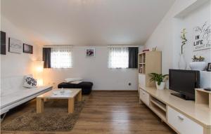 un soggiorno con divano e TV di 5 Bedroom Stunning Home In Nedescina a Nedeščina