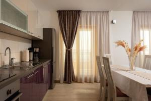 Kuchyň nebo kuchyňský kout v ubytování Apartments Lea