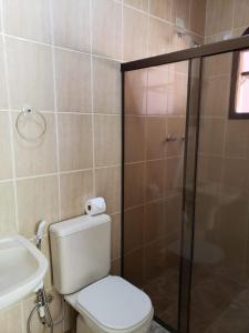Koupelna v ubytování Pousada Dois Irmãos