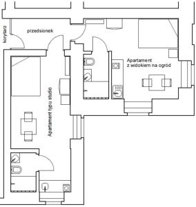 Plán poschodí v ubytovaní Stara Poczta Apartament