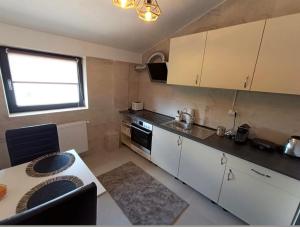 Virtuvė arba virtuvėlė apgyvendinimo įstaigoje Mr&Mrs ApartHotel