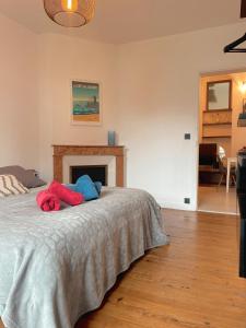 Posteľ alebo postele v izbe v ubytovaní Appartement charmant centre Biarritz