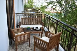 Balkon ili terasa u objektu PELEKAN rooms and apartments ATHINA 22