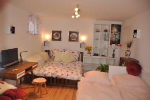 Postel nebo postele na pokoji v ubytování TerraceOasisBerlinAirport