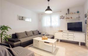 uma sala de estar com um sofá e uma televisão em Gorgeous Home In Rukavac With Wifi em Rukavac