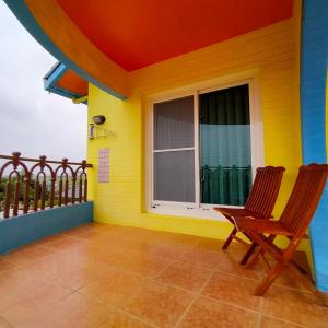 מרפסת או טרסה ב-Qing Taoyuan Homestay