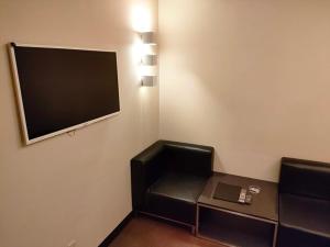 Televiisor ja/või meelelahutuskeskus majutusasutuses Hotel ROY YOKOHAMA