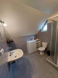 Koupelna v ubytování Apartmány Sen