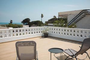 Balkón nebo terasa v ubytování Bungalow con encanto y vistas al mar