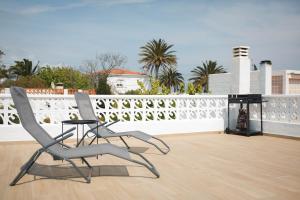Balkón nebo terasa v ubytování Bungalow con encanto y vistas al mar