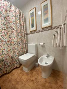 ein Bad mit einem WC und einem Waschbecken in der Unterkunft COSTASOL CORDOBA - Apartamento moderno - céntrico in Córdoba