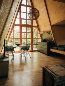 Posezení v ubytování Ábrahám Cabin House