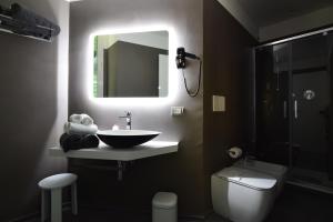 Koupelna v ubytování Hotel Fiume