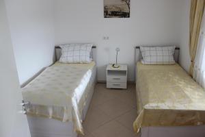 Postel nebo postele na pokoji v ubytování Bodensee Pension