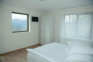 Un pat sau paturi într-o cameră la Vila Zorilor