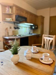 Kuchyň nebo kuchyňský kout v ubytování Ferienwohnung Schmidtalien + 16 fotografií