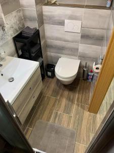 Koupelna v ubytování Apartma Mia