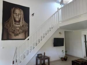 TV a/nebo společenská místnost v ubytování Beau duplex de standing, 120m2, vue mer, 4min plage