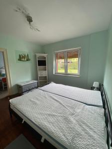 Postel nebo postele na pokoji v ubytování Haus an der Diemel