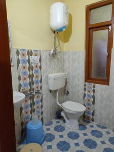 a bathroom with a toilet and a sink at Sejal Homestay in Shimla