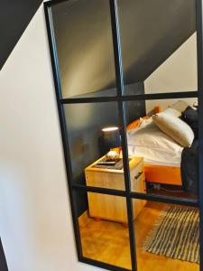 Ein Bett oder Betten in einem Zimmer der Unterkunft Karczma Maciejówka
