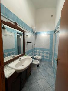 洛特佐拉伊的住宿－La Pavoncella (IUN R0521)，一间带水槽、卫生间和镜子的浴室