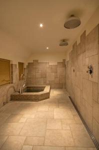 a large bathroom with a tub in a room at Guesthouse de Heide in Oeffelt